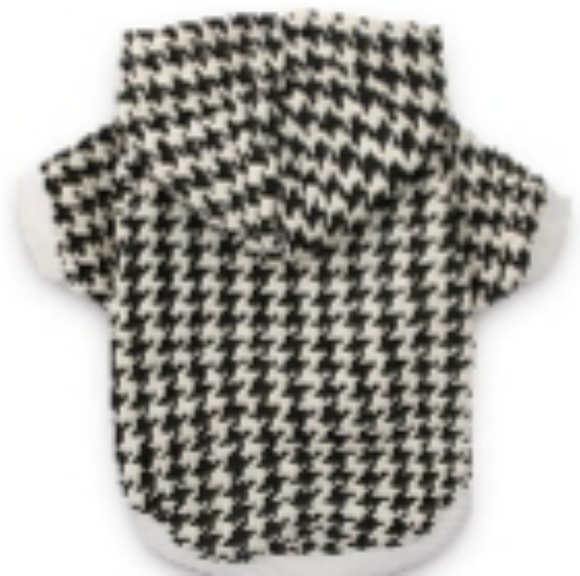Small Dog houndstooth hoodie **Last one - Picture 2 of 5